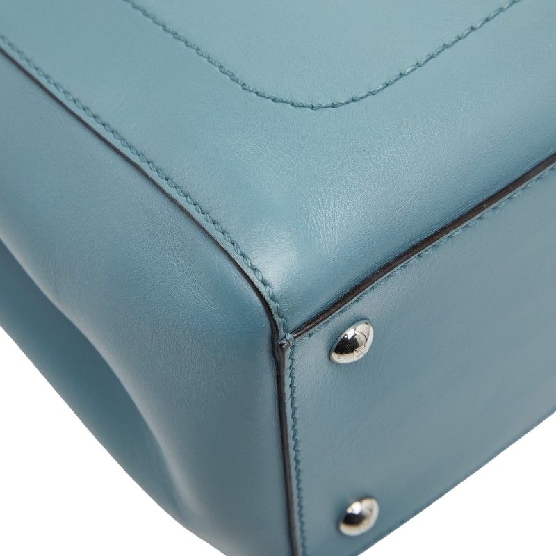 Fendi Com Handbag Shoulder Bag 2way 8bn293 Blue Leather Ladies Fendi