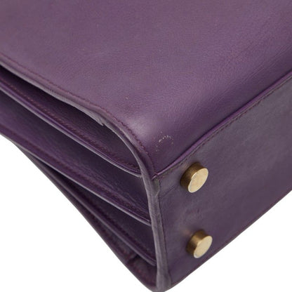 Saint Laurent Sac de Jour Nano Handbag Shoulder Bag 2way Purple Leather Women's