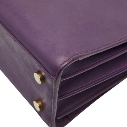 Saint Laurent Sac de Jour Nano Handbag Shoulder Bag 2way Purple Leather Women's