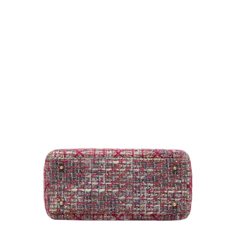 Dior Lady Dior Medium Handbag Shoulder Bag 2way Pink Tweed Leather Ladies Dior