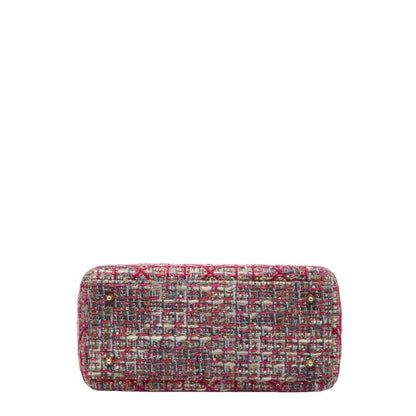 Dior Lady Dior Medium Handbag Shoulder Bag 2way Pink Tweed Leather Ladies Dior