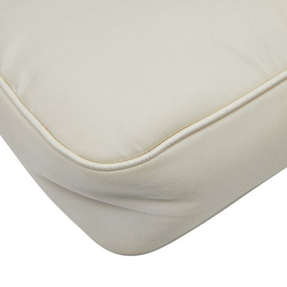 Prada Re-Edition Triangle Logo Plate Shoulder Bag Handbag 2way White Beige