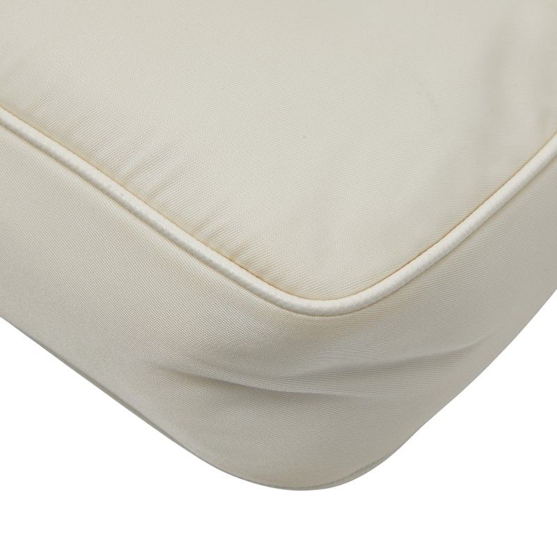 Prada Re-Edition Triangle Logo Plate Shoulder Bag Handbag 2way White Beige