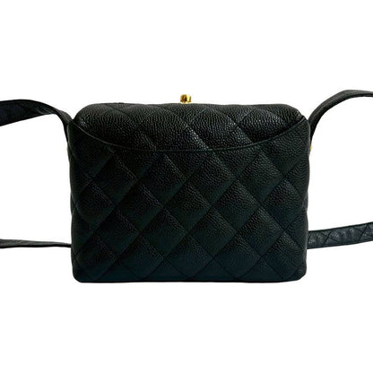 Chanel Chanel Vintage Quilted Caviar Leather Shoulder Bag Black