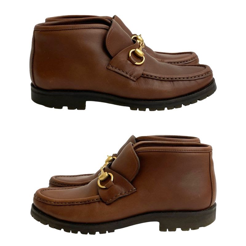 Gucci Horsebit Hardware Leather Short Boots Shoes 36 1 2 Size