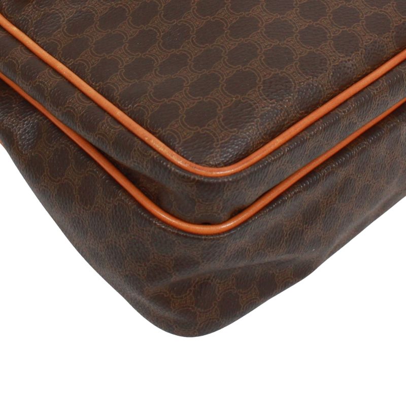 Celine 2way Leather ×pvc Brown Handbag Gold