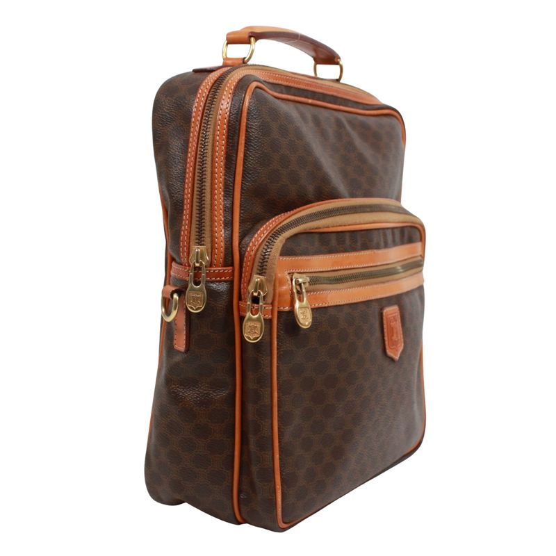 Celine 2way Leather ×pvc Brown Handbag Gold