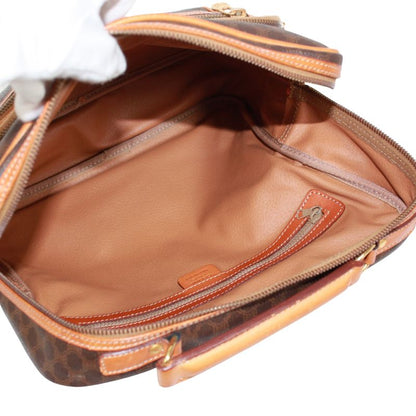 Celine 2way Leather ×pvc Brown Handbag Gold