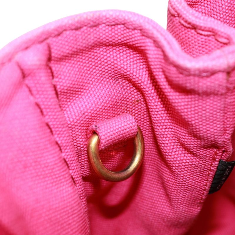 Prada Canapa Canvas Pink Purple Tote Bag Gold B2439g