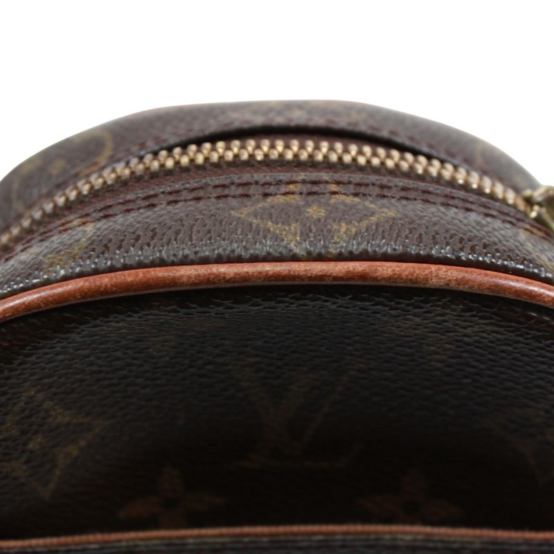 Louis Vuitton Pochette Gange Monogram Leather ×pvc Brown Body Bag Gold M51870