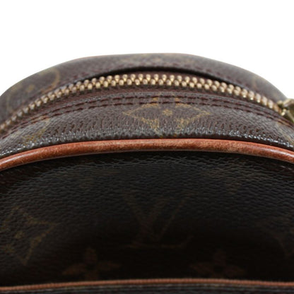 Louis Vuitton Pochette Gange Monogram Leather ×pvc Brown Body Bag Gold M51870