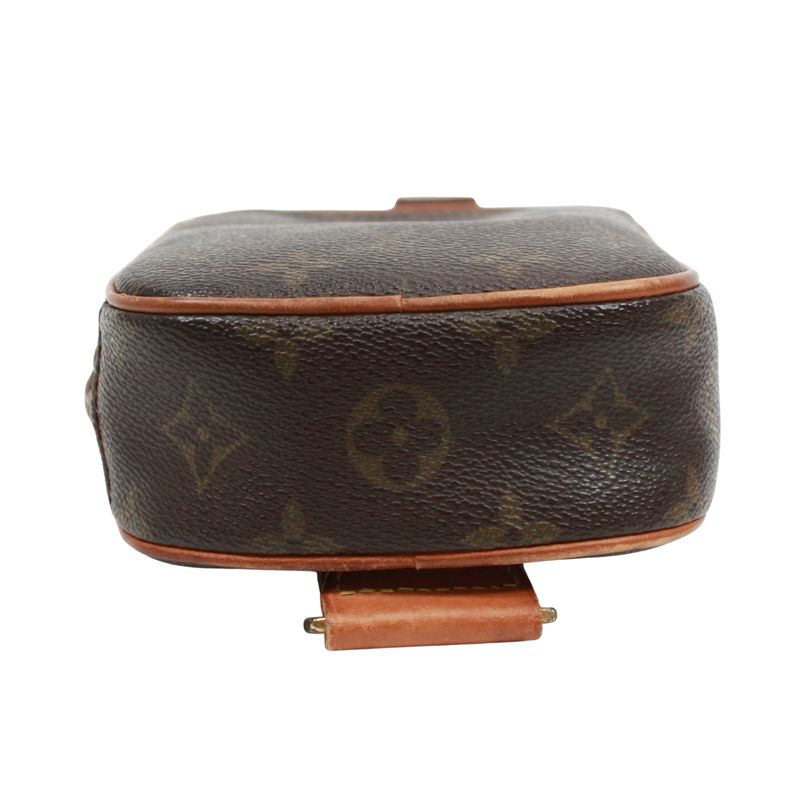 Louis Vuitton Pochette Gange Monogram Leather ×pvc Brown Body Bag Gold M51870