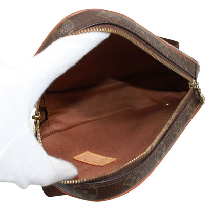 Louis Vuitton Pochette Gange Monogram Leather ×pvc Brown Body Bag Gold M51870