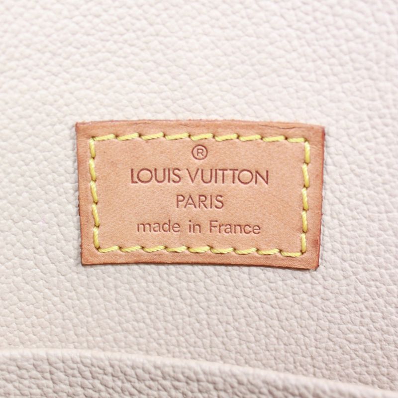 Louis Vuitton Sac Plastic Monogram Handbag Leather ×pvc Brown Tote Bag Gold