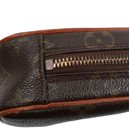 Louis Vuitton Pochette Gange Monogram Leather ×pvc Brown Body Bag Gold M51870