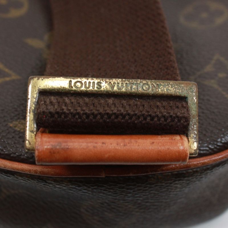Louis Vuitton Pochette Gange Monogram Leather ×pvc Brown Body Bag Gold M51870