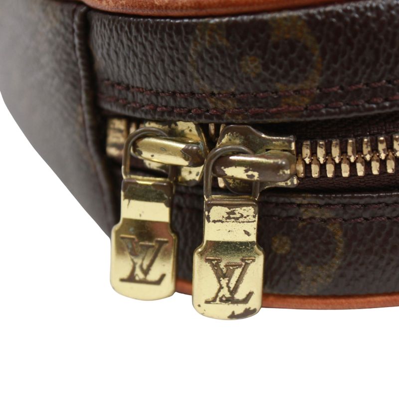 Louis Vuitton Pochette Gange Monogram Leather ×pvc Brown Body Bag Gold M51870