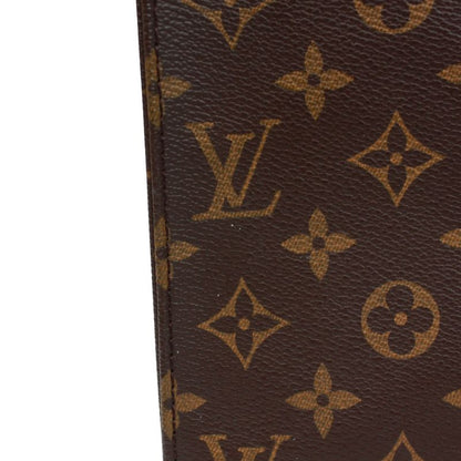 Louis Vuitton Sac Plastic Monogram Handbag Leather ×pvc Brown Tote Bag Gold