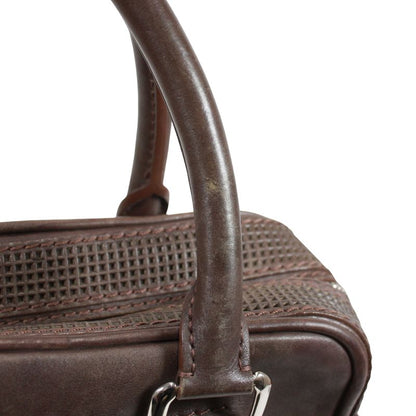 Louis Vuitton Porto Documento Vertical Leather Brown Shoulder Bag Silver