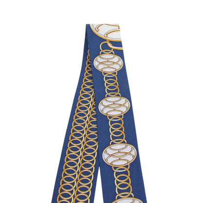 Hermes Twilly Silk Yellow X Blue Scarf/muffler