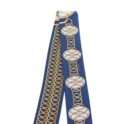 Hermes Twilly Silk Yellow X Blue Scarf/muffler