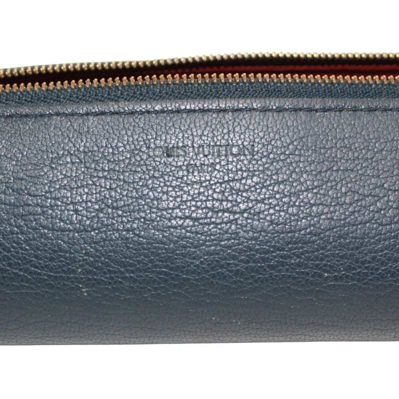 Louis Vuitton Trousse Elisabeth Leather Navy Wallet/accessories Gold