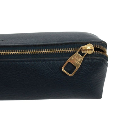 Louis Vuitton Trousse Elisabeth Leather Navy Wallet/accessories Gold