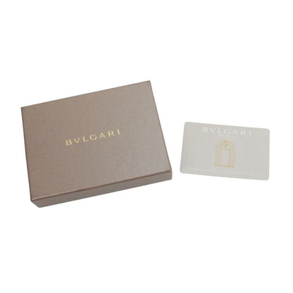 Bvlgari Leather Pink Card Case Gold
