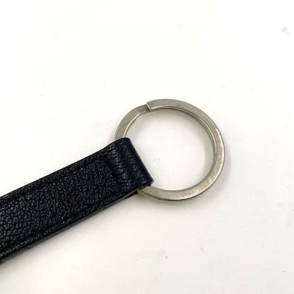 Bvlgari B Zero One Leather ×gp Black Doppiotondo Key Holder Silver