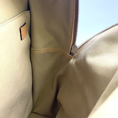 Loewe Round Leather X Canvas Brown Backpack Silver