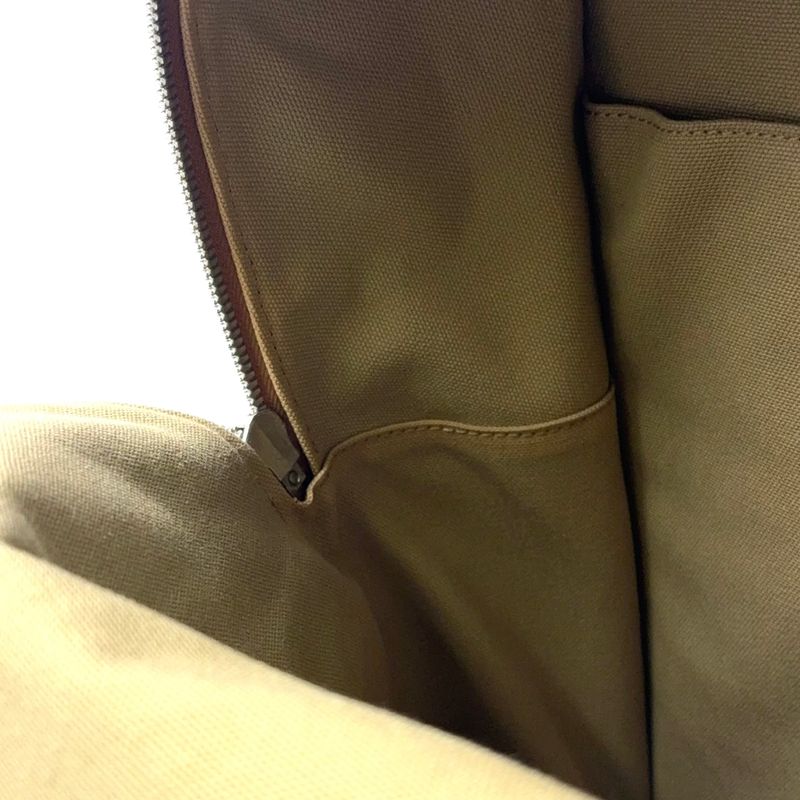 Loewe Round Leather X Canvas Brown Backpack Silver