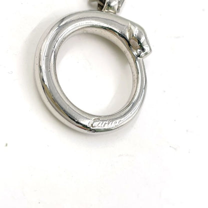Cartier Panthere Charm Key Holder Metal Silver Necklace