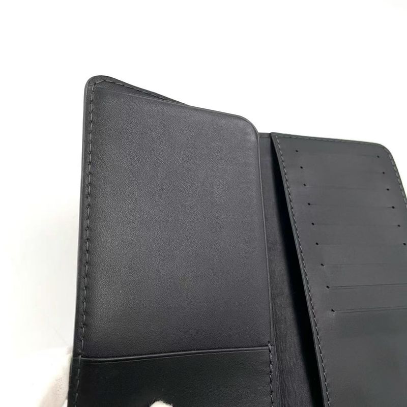 Louis Vuitton Porto Valeur Cult Cles Di Utah Leather Black Bifold Long Wallet