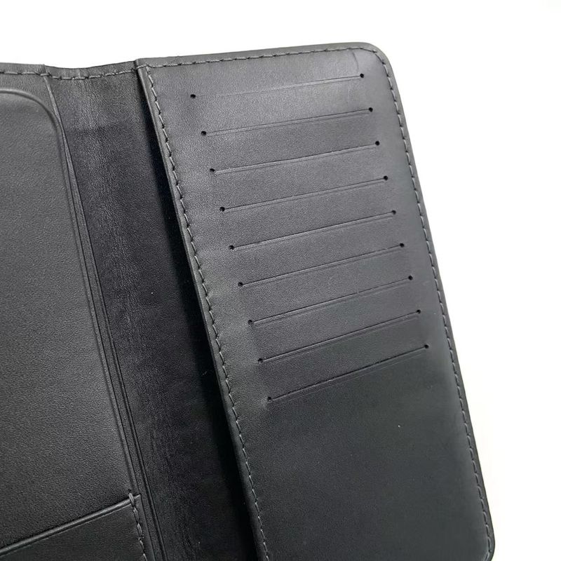 Louis Vuitton Porto Valeur Cult Cles Di Utah Leather Black Bifold Long Wallet