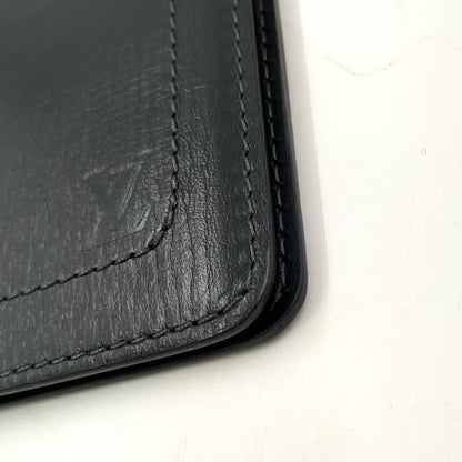 Louis Vuitton Porto Valeur Cult Cles Di Utah Leather Black Bifold Long Wallet