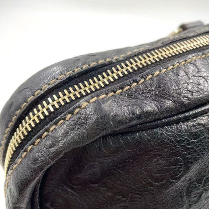 Gucci GG Prime Leather Black Business Bag Gold 201480