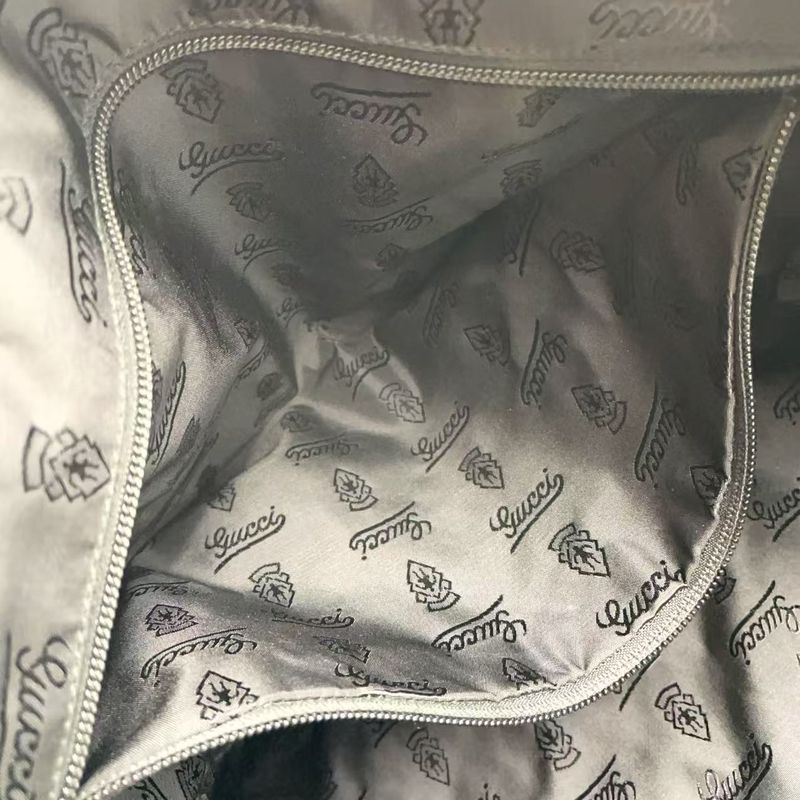 Gucci GG Prime Leather Black Business Bag Gold 201480