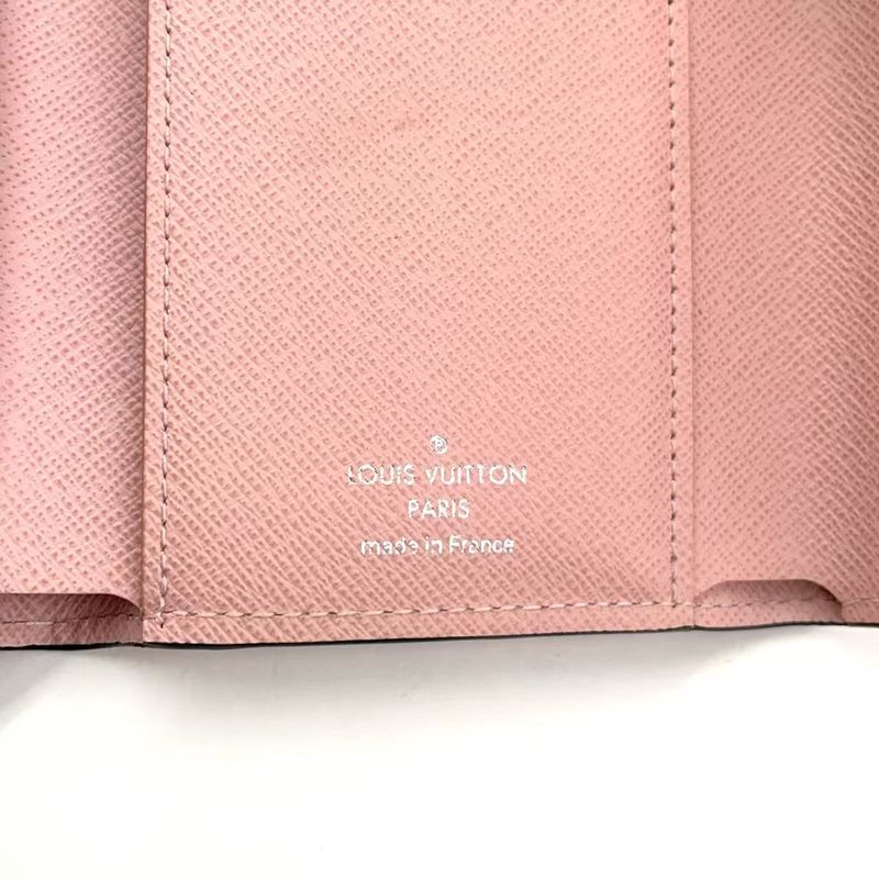 Louis Vuitton Epi Portefeuille Victorine Leather Pink Wallet Silver M62946
