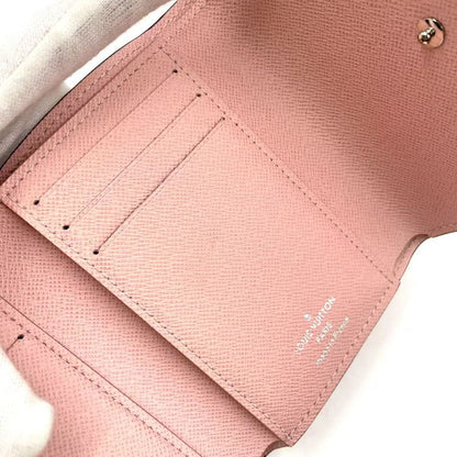 Louis Vuitton Epi Portefeuille Victorine Leather Pink Wallet Silver M62946