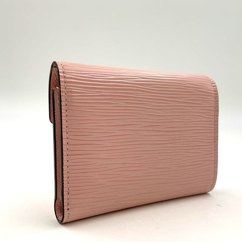 Louis Vuitton Epi Portefeuille Victorine Leather Pink Wallet Silver M62946