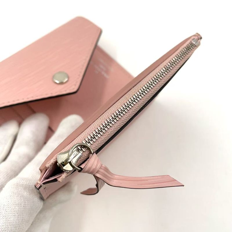 Louis Vuitton Epi Portefeuille Victorine Leather Pink Wallet Silver M62946