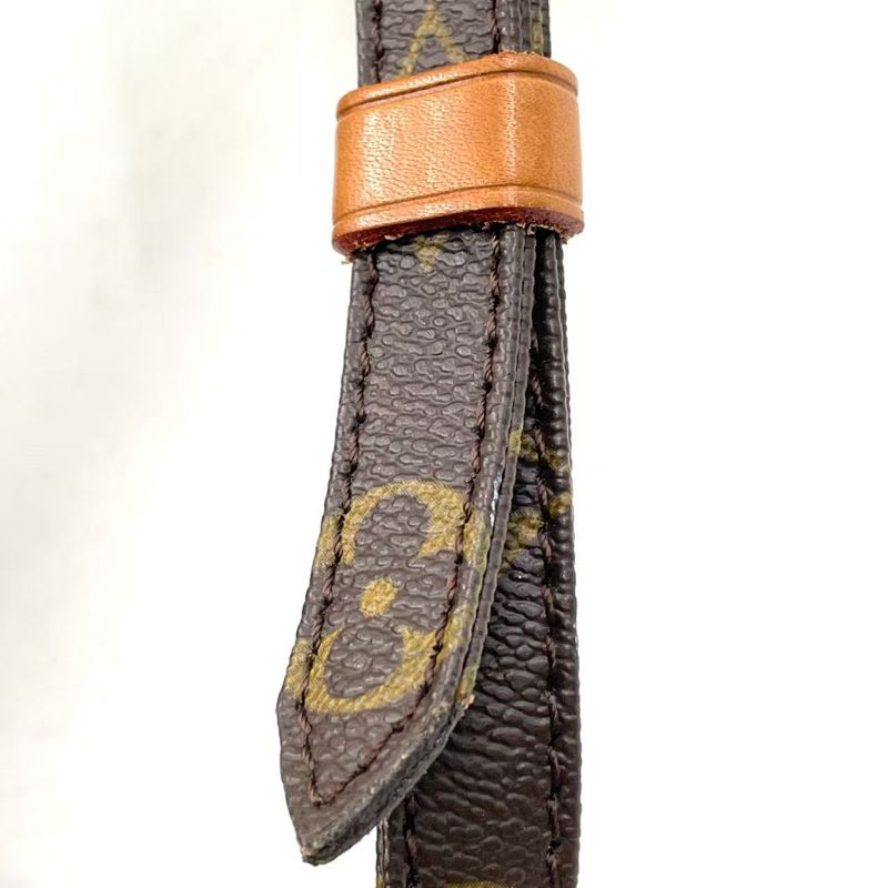 Louis Vuitton Danube Monogram Leather ×pvc Brown Shoulder Bag Gold M45266