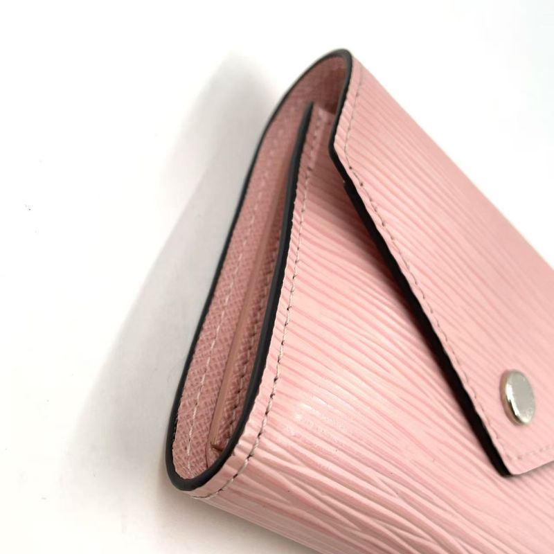 Louis Vuitton Epi Portefeuille Victorine Leather Pink Wallet Silver M62946