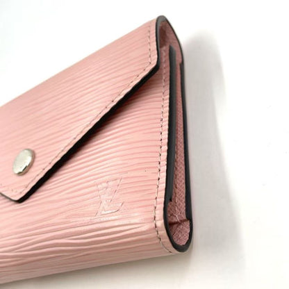 Louis Vuitton Epi Portefeuille Victorine Leather Pink Wallet Silver M62946