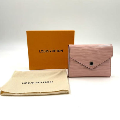 Louis Vuitton Epi Portefeuille Victorine Leather Pink Wallet Silver M62946