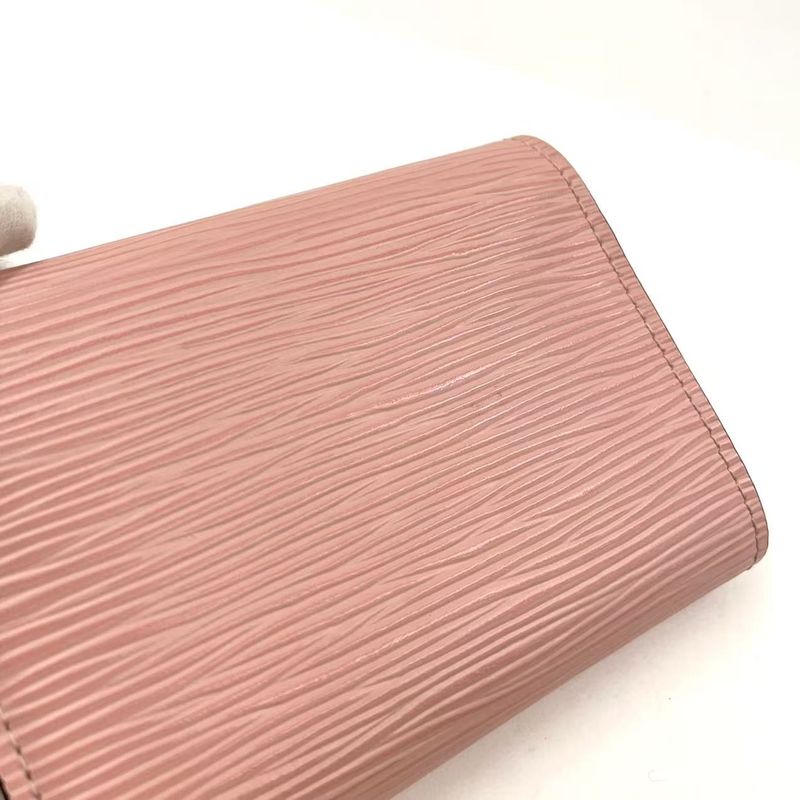 Louis Vuitton Epi Portefeuille Victorine Leather Pink Wallet Silver M62946