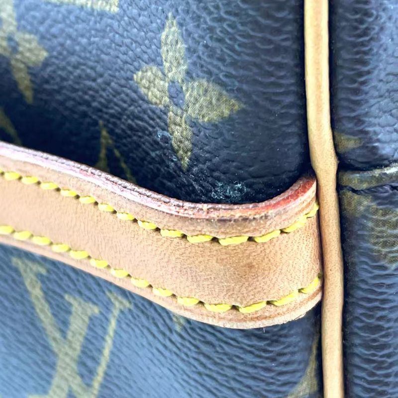 Louis Vuitton Danube Monogram Leather ×pvc Brown Shoulder Bag Gold M45266