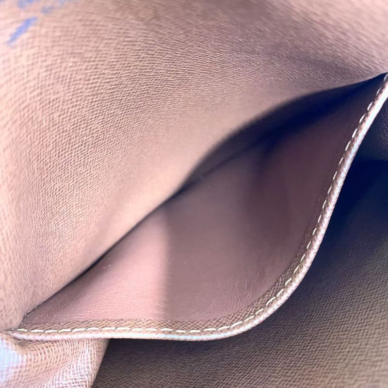 Louis Vuitton Danube Monogram Leather ×pvc Brown Shoulder Bag Gold M45266