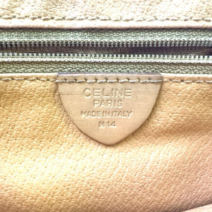 Celine Macadam Pattern Leather × PVC Brown × Light Beige Shoulder Bag Gold