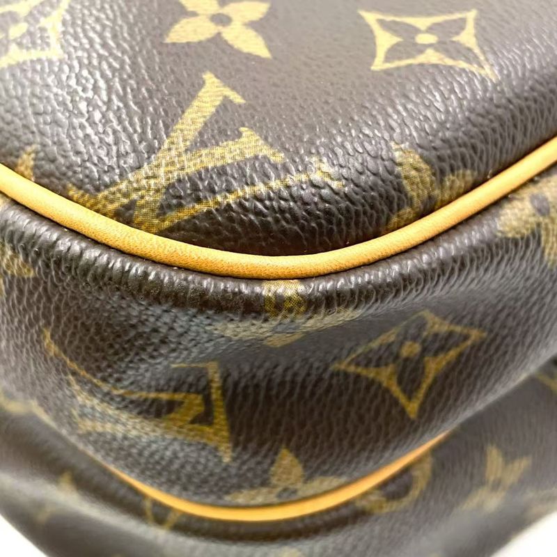 Louis Vuitton Reporter PM Monogram Leather × PVC Brown Shoulder Bag Gold M45254